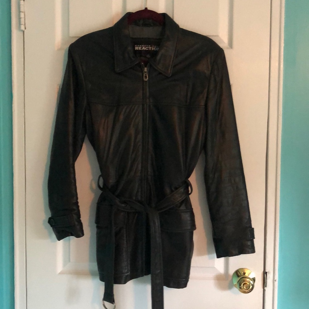 Kenneth Cole Reaction Size Medium Leather Jacket